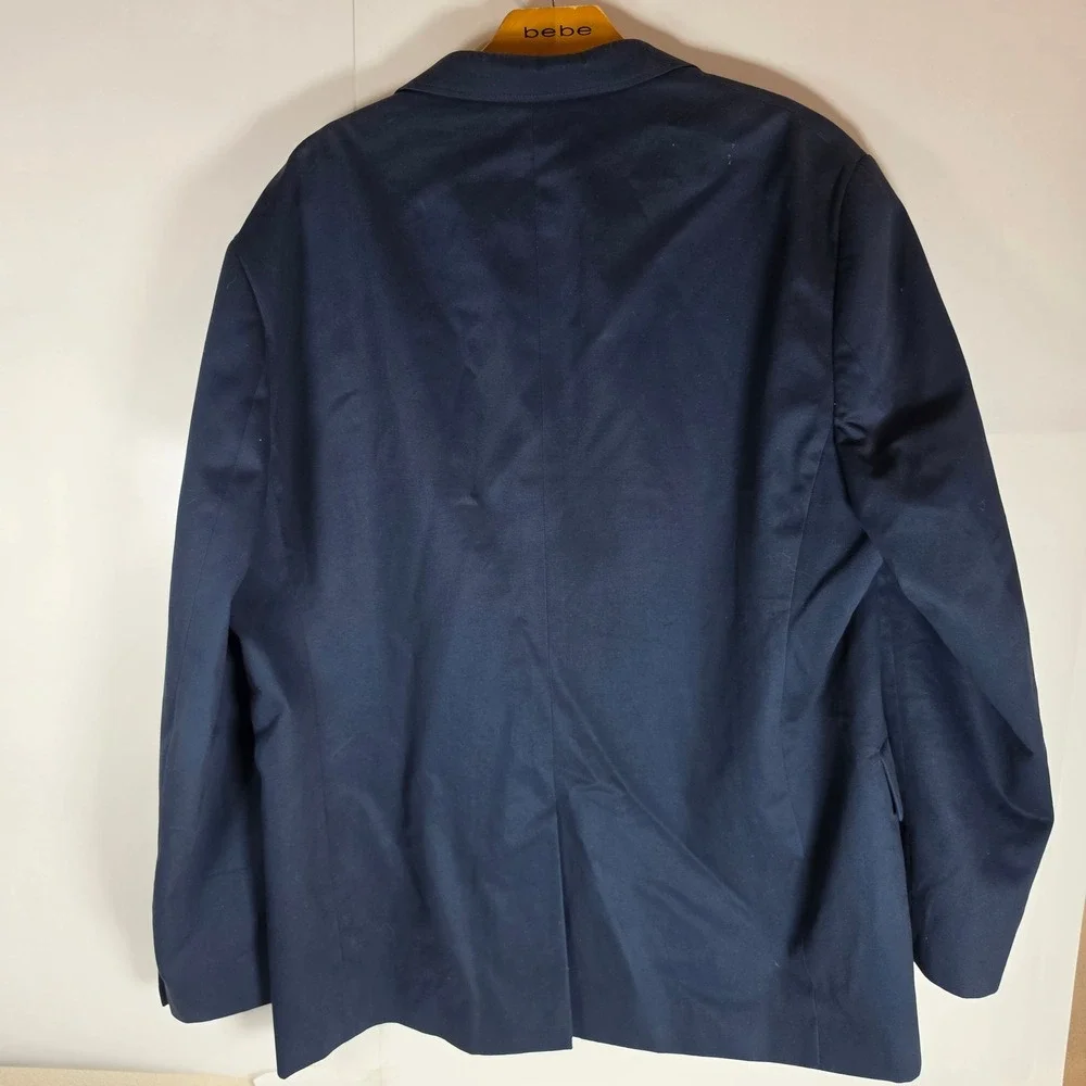 Lands End Blazer Mens 46R Navy Blue 100% Cotton Classic‎ Traditional Fit Jacket